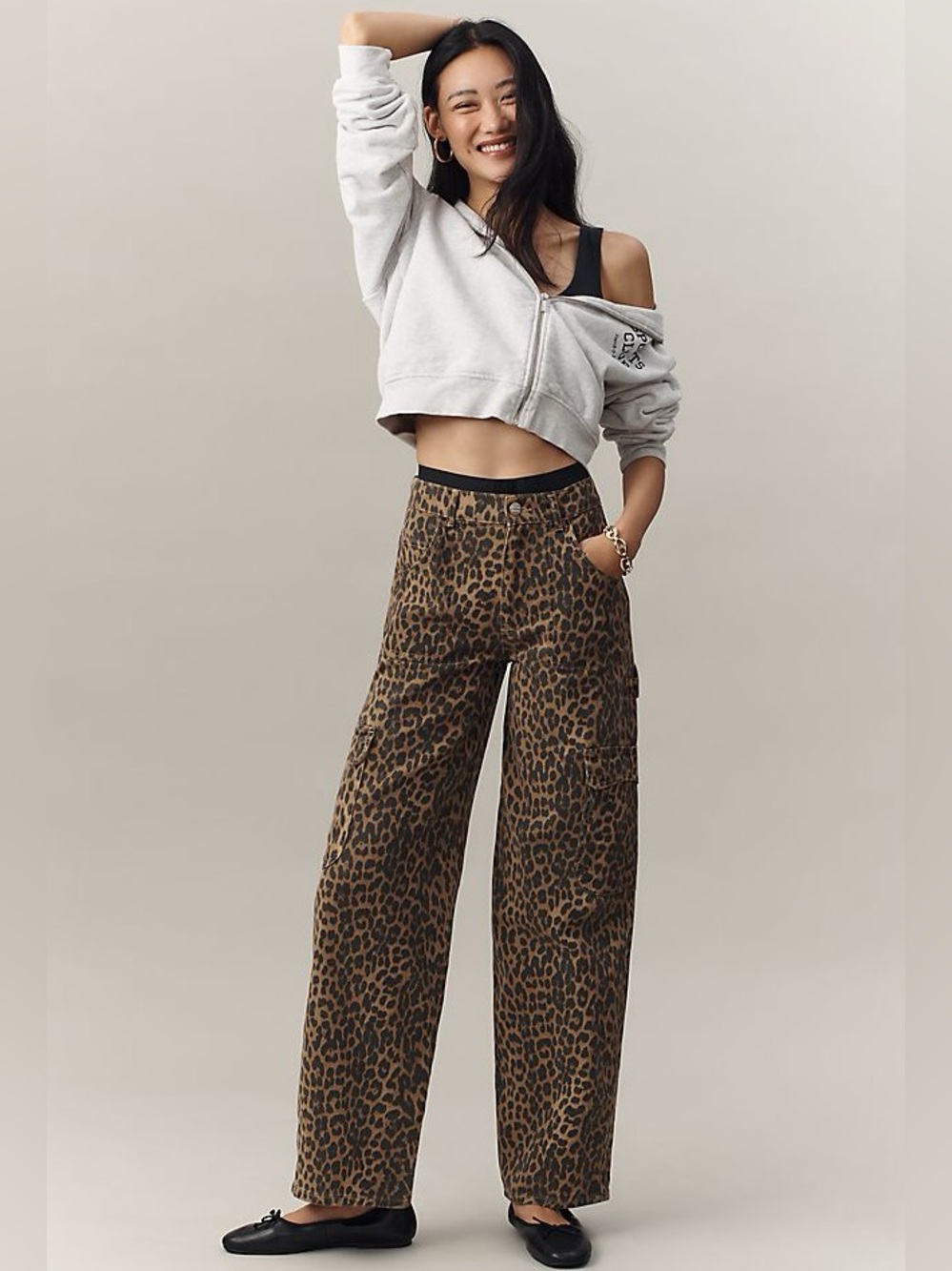 Damson Madder Leopard Carpenter Cargo Pants UK 8 / US 4 - Picture 5 of 16